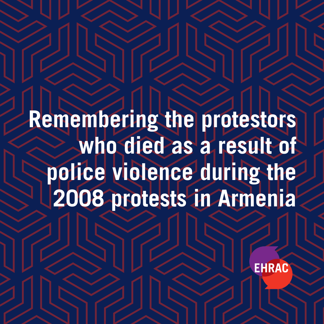 Remembering the protestors who died as a result of police violence during the 2008 protests in Armenia